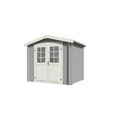 Afbeelding van Blokhut Ingo 250x195 cm Platinum Grey wit Gecoat