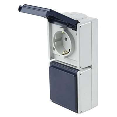 Afbeelding van AS Schwabe 62462 Stopcontact (opbouw) IP54 Grijs