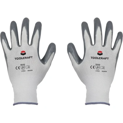 Afbeelding van TOOLCRAFT TO 5621496 Werkhandschoen Polyamide, Nitril Maat (handschoen): 7 EN 388 Cat II 1 paar