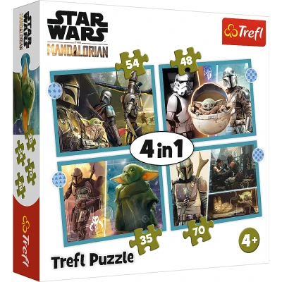 Afbeelding van Star Wars 4 in 1 Puzzel Mandalorian 5900511343977