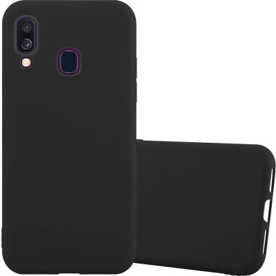 Afbeelding van Cadorabo Hoesje geschikt voor Samsung Galaxy A40 in CANDY ZWART Beschermhoes gemaakt van flexibel TPU silicone Case Cover