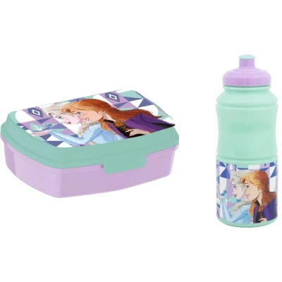 Afbeelding van Stor Waterfles van kunststof voor kinderen met druppelvrije sluiting, 380 ml, Frozen