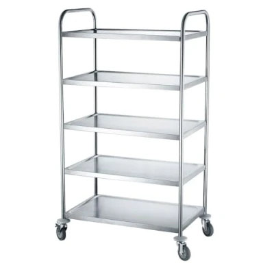 Afbeelding van Hendi Serveerwagen met 5 bladen, RVS, 59(b)x91(d)x156(h)cm, 810125