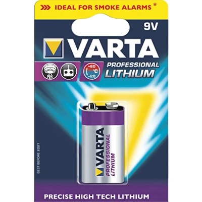 Afbeelding van Varta 49596 6F22/9V blok (6122) lithiumbatterij 9 V