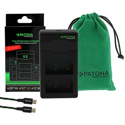 Afbeelding van PATONA BLX 1 Performance Acculader (max. 1500mA) USB Mini Dual LCD Compatibel met C PD/QC (161713)
