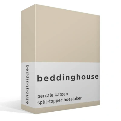 Afbeelding van Beddinghouse Percale Splittopper Hoeslaken Naturel 180 x 200