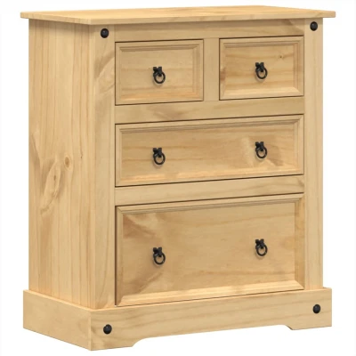 Afbeelding van vidaXL Ladekast Corona 80x43x91 cm massief grenenhout