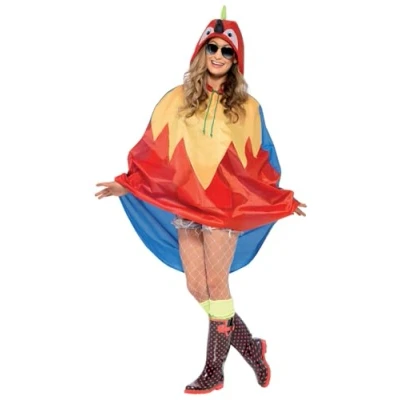 Image de Poncho perroquet adulte taille unique