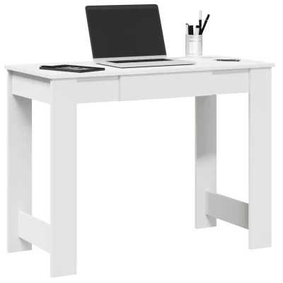 Afbeelding van Bureau 100x45x75 cm bewerkt hout wit
