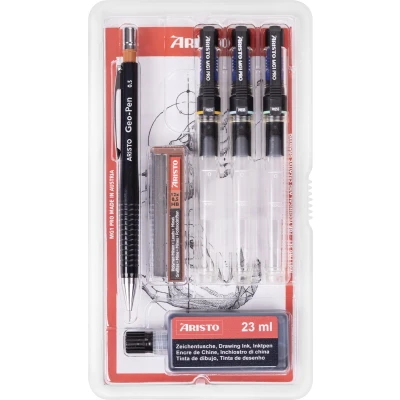 Afbeelding van Tekenpen PRO Aristo College set 6 delig 0.10 0.30 0.50mm tekenpennen,