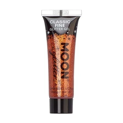 Afbeelding van Moon Glitter De gel met klassieke fijne glitters 12 ml Koperbrons Glinsterende gezichtskleur