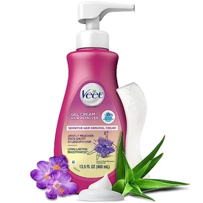 Afbeelding van Veet Gel Hair Remover Cream, Sensitive Formula, 13,50 oz (verpakking kan variëren)