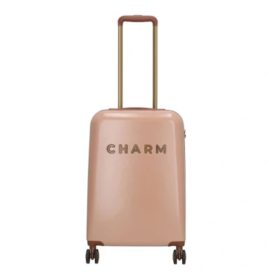Afbeelding van Charm London Travel Trolley S roze Harde Koffer