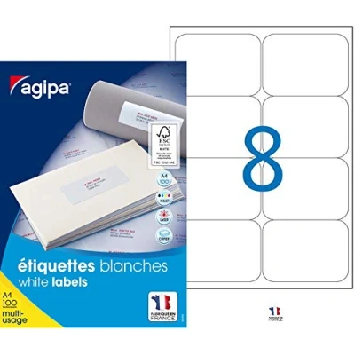 Image de Etiquettes adresses blanches Agipa