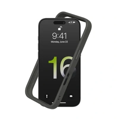 Afbeelding van RHINOSHIELD Bumper hoes compatibel met [iPhone 16 Pro] CrashGuard aanpasbare dunne bescherming schokdemping [BPA vrij] grafiet