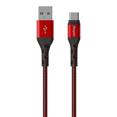 Afbeelding van Energizer C520CKRD USB naar C Gevlochten Nylon Kabel 2m (Rood)
