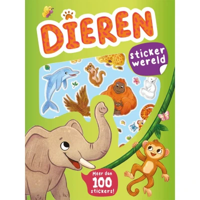 Afbeelding van Uitgeverij rebo stickerboek dieren stickerwereld