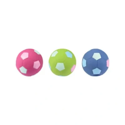 Afbeelding van Flamingo Hondenspeelgoed Latex Voetbal Roze/Groen/Blauw