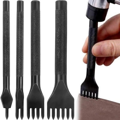 Afbeelding van MINGZE Nieuw doe het zelf gereedschap voor leer, diamant, veters, naaien, knutselsets, kits, gaten, perforatie, gereedschapstas (4 mm)