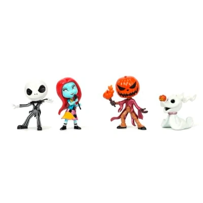 Afbeelding van Jada Toys: Metalfigs The Nightmare Before Christmas Jack Skellington, Sally, Zero &amp; Skellington Pumpkin