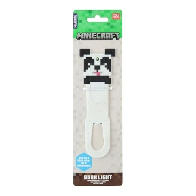 Afbeelding van Paladone Minecraft Panda Led leeslamp om op te klikken en bladwijzer, officieel gelicentieerd cadeau voor gamers, boekaccessoires popcultuurfans, kinderen, tieners