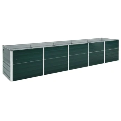 Afbeelding van vidaXL Hoogslaper voor de tuin, verzinkt, 400 x 80 45 cm, groen