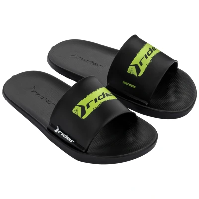 Afbeelding van Speed Kids Slippers Junior Black Green 990 37 38 Zwart