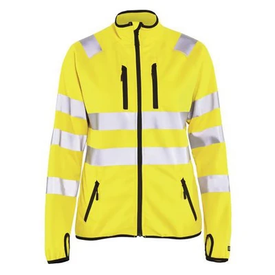 Image de Veste softshell haute visibilité femme jaune fluorescent