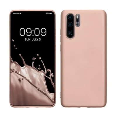 Afbeelding van kwmobile telefoonhoesje geschikt voor Huawei P30 Pro Hoesje smartphone Back cover in metallic roségoud