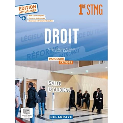 Afbeelding van Parcours croises droit 1e stmg manuel eleve