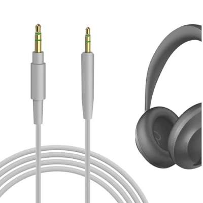 Afbeelding van Geekria QuickFit Audiokabel compatibel met Bose QC 45, 35 Series II, 35, 25, NC 700, 700 ANC, SoundLink On Ear, II hoofdtelefoon, 2,5 mm AUX stereo kabel (1,2 m)