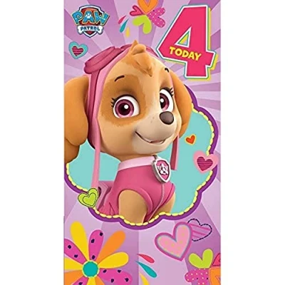 Afbeelding van Paw Patrol Verjaardagskaart 4 jaar