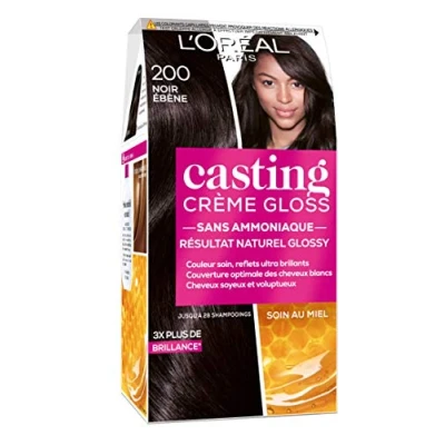 Image de L’Oréal Paris Casting Crème Gloss Coloration Ton sur pour Cheveux Sans Ammoniaque Noir Ebène