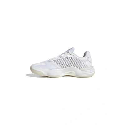 Afbeelding van adidas Performance Stabil Indoor Tennisschoenen voor kleibanen cloud white silver metallic grey one, Dames, Maat: 36 Kunststof/ textiel