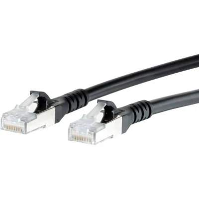 Afbeelding van Metz Connect 1308451500 E RJ45 Netwerkkabel, patchkabel CAT 6A S/FTP 1.50 m Zwart Snagless 1 stuk(s)