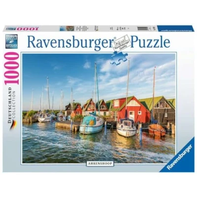 Afbeelding van Ravensburger Puzzel Romantische wereld van de haven Ahrenshoop Duitse collectie 1000 stukjes