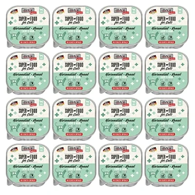 Afbeelding van MAC’s Vetcare Kattenvoer nierdieet kat Zalm &amp; Kip 16 x 100g