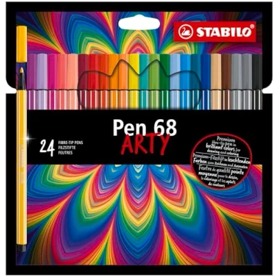 Afbeelding van Viltstift STABILO Pen 68/24 Arty medium assorti etui à 24 stuks