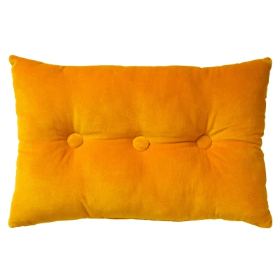 Afbeelding van Dutch Decor VALERIE Sierkussen 40x60 cm velvet met knopen Golden Glow geel