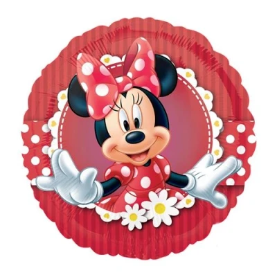 Image de Feuille de ballon Minnie souris rouge blanc