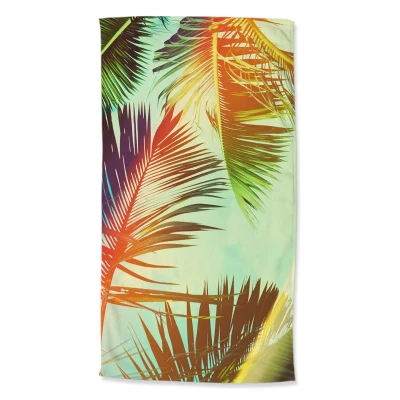 Afbeelding van Good Morning Strandlaken Velours Palms 100x180cm multi