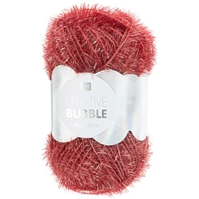 Afbeelding van Frida&#039;s Wollhaus Rico Design Creative Bubble Badgaren, 50 g, wol voor breien en haken, 57 kleuren (034 bessen)