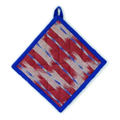 Afbeelding van Pannenlap, Rood / Blauw Kela Ethno