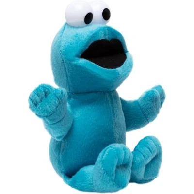 Afbeelding van Sesamstraat Koekiemonster Knuffel Cookie Monster Pluche Fisher Price 30 cm
