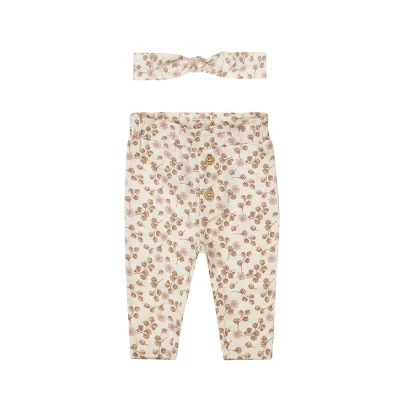 Afbeelding van Dirkje Broek + Haarband Off White Bio Cotton Maat 68