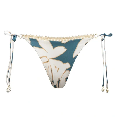 Afbeelding van Watercult Floral Abstract Tie side Bikini Broekje maat 42 Meerkleurig