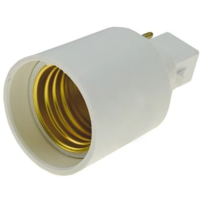 Afbeelding van G24 naar E27 kunststof lampvoet adapter universeel d1, d2, d3 tot 25 W fitting voor ledlampen, spaarlampen