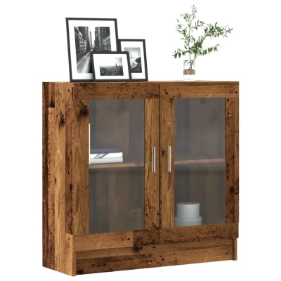 Afbeelding van Boekenkast 82,5x30,5x80 cm bewerkt hout oud houtkleurig