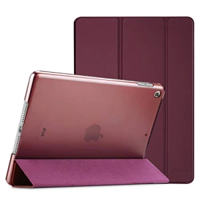 Afbeelding van ProCase Hoes voor 10,2 Inch iPad 9e Generatie 2021/iPad 8e 2020/iPad 7e 2019, Schokbestendige Hoesje Beschermhoes Smart Folio Cover Case Hard Back Shell Wijn