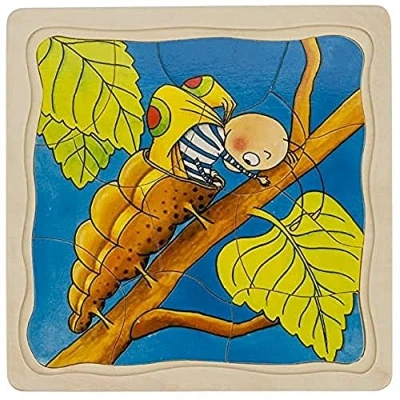 Afbeelding van Goki Houten Lagenpuzzel Vlinder